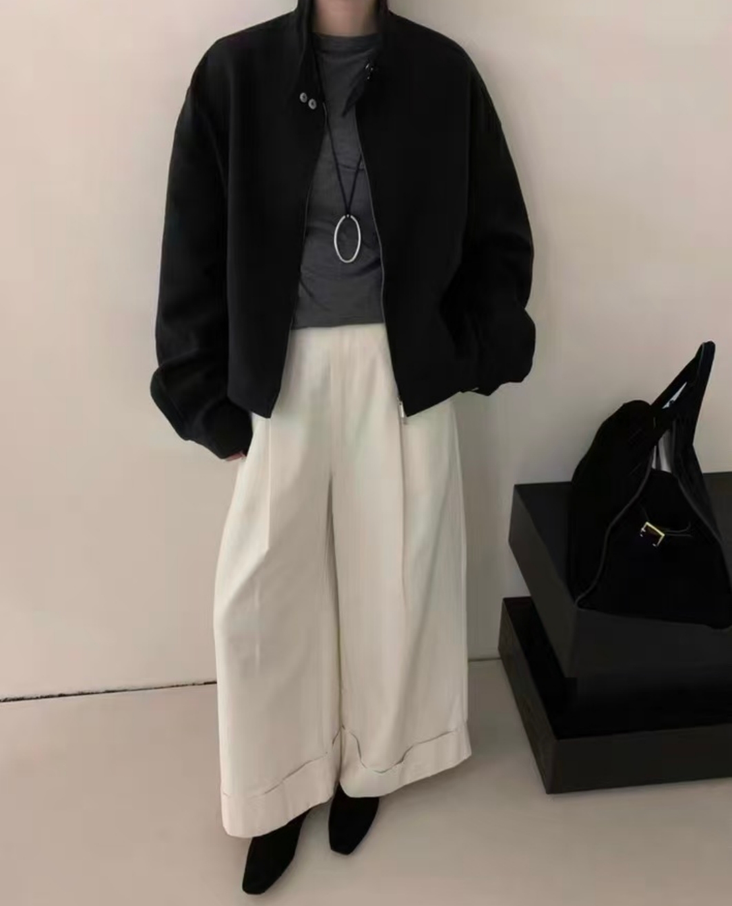 Z.X  设计款立领毛呢夹克外套  24762（C9架）