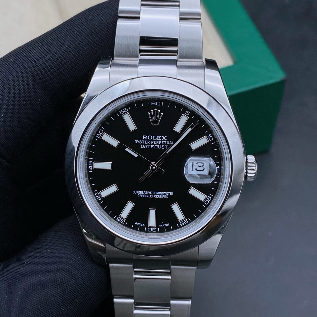 99新 Rolex/劳力士 日志116300/黑盘条钉/机械男表/表径41mm