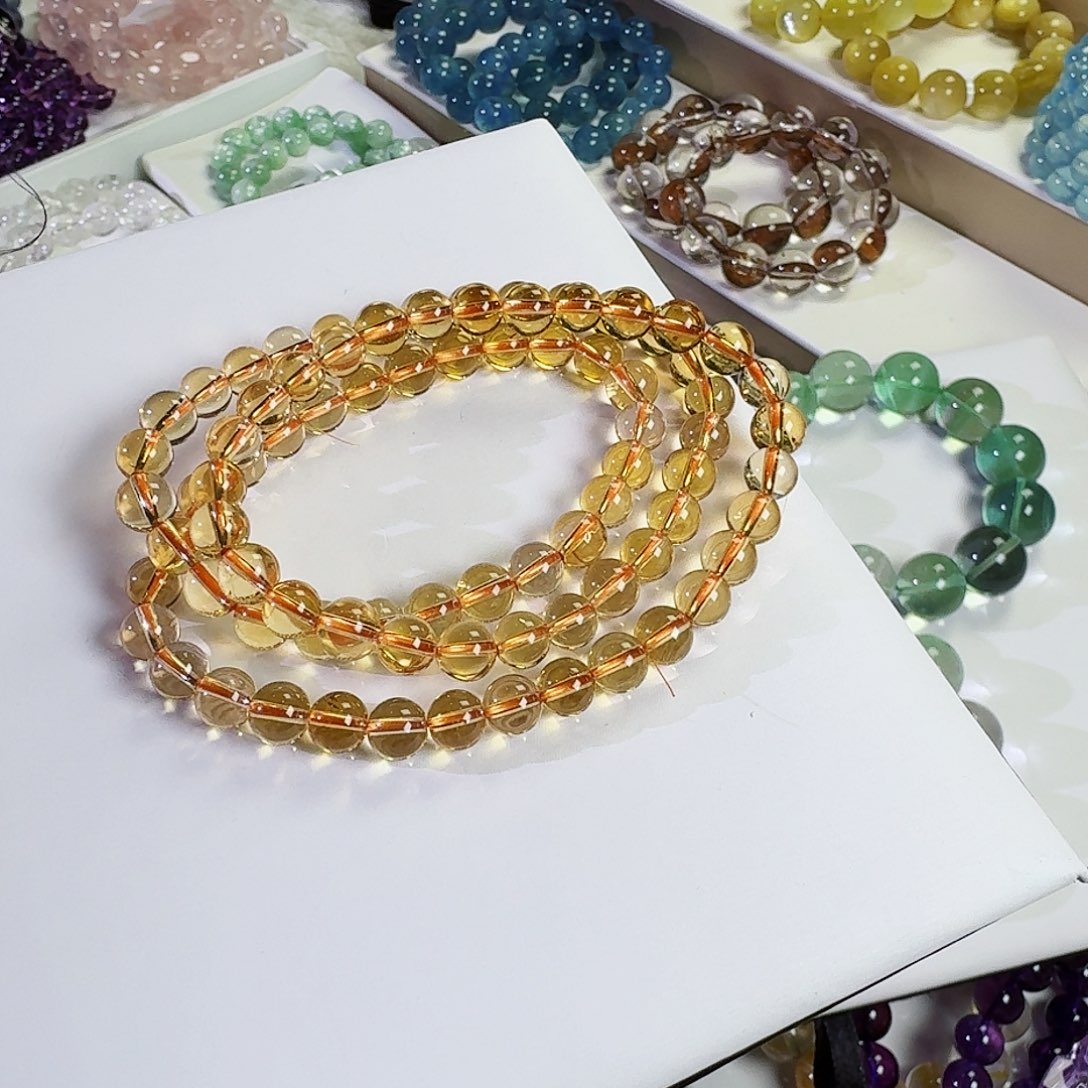 水晶手镯未镶嵌你*黄水晶6