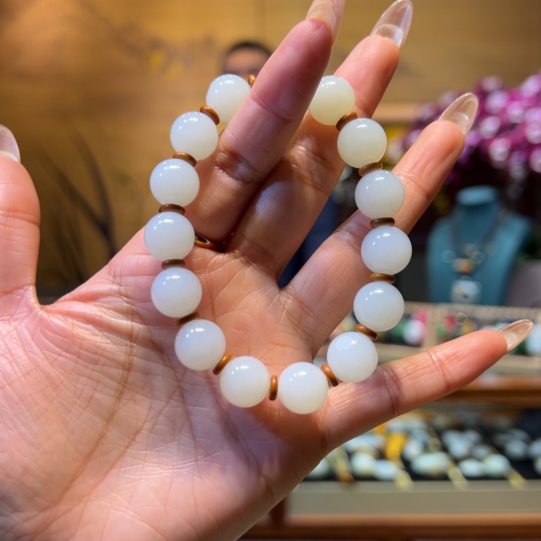 和田玉手链未镶嵌12