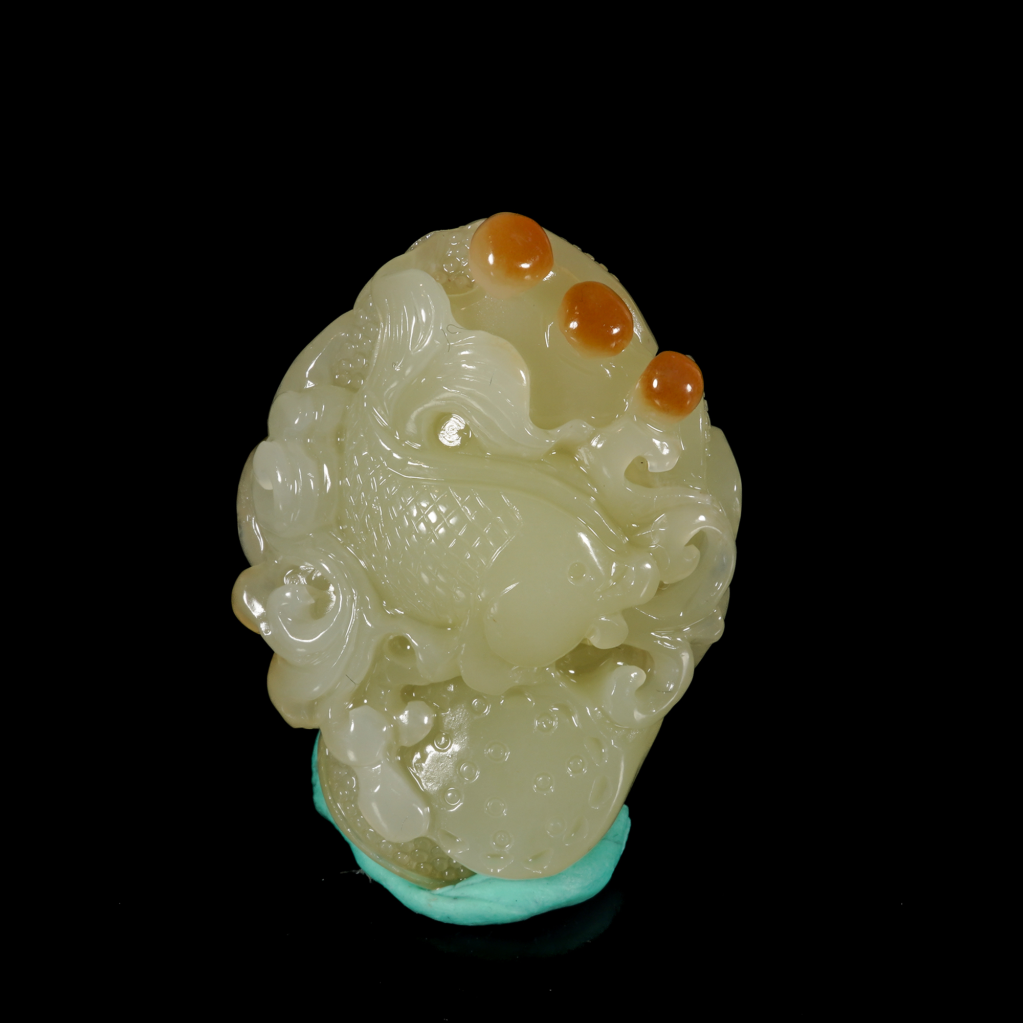 LOT.004和田玉巧雕金玉满堂吊坠/X3472