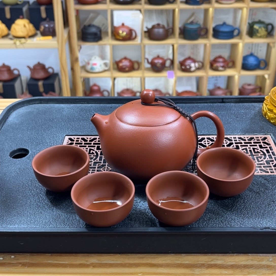 紫砂紫砂胖西施（一壶四杯）