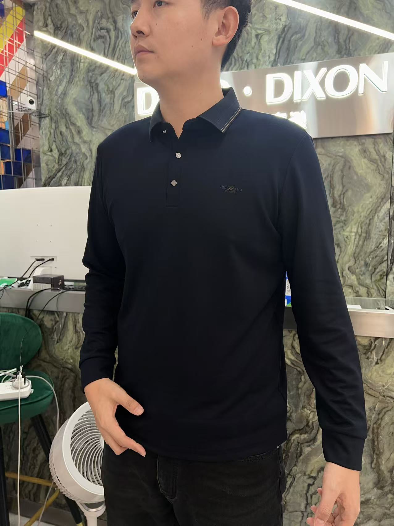 秋季翻领商务休闲polo衫8199