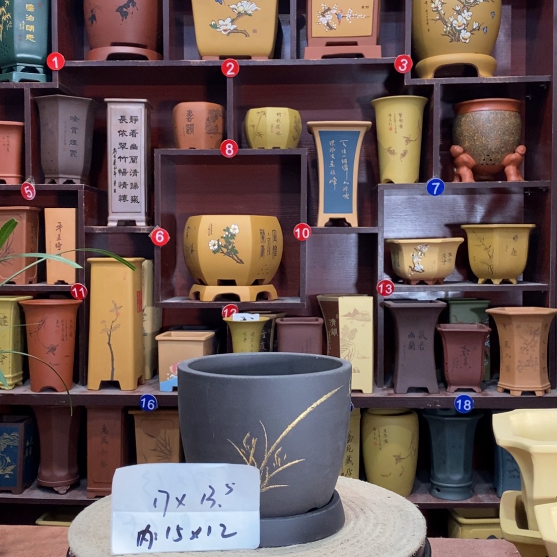 紫砂艺术紫砂花盆