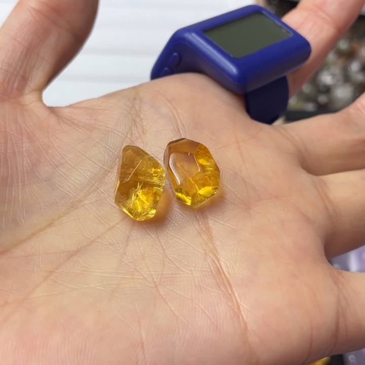 E***-未镶嵌手链烟晶黄水晶随行单珠打孔不退不换