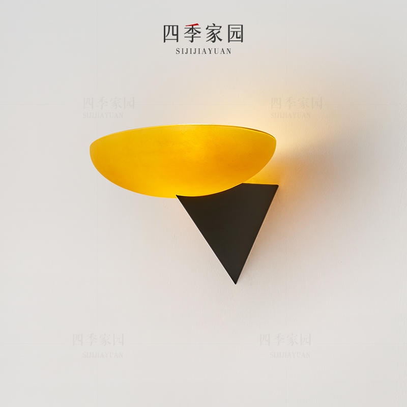 法式中古设计师卧室床头壁灯vintag美式复古客厅包豪斯走廊过道灯