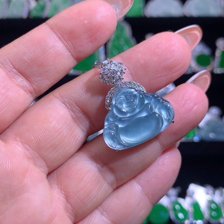 【闪购商品】颈饰银S925镶嵌翡翠天然翡翠