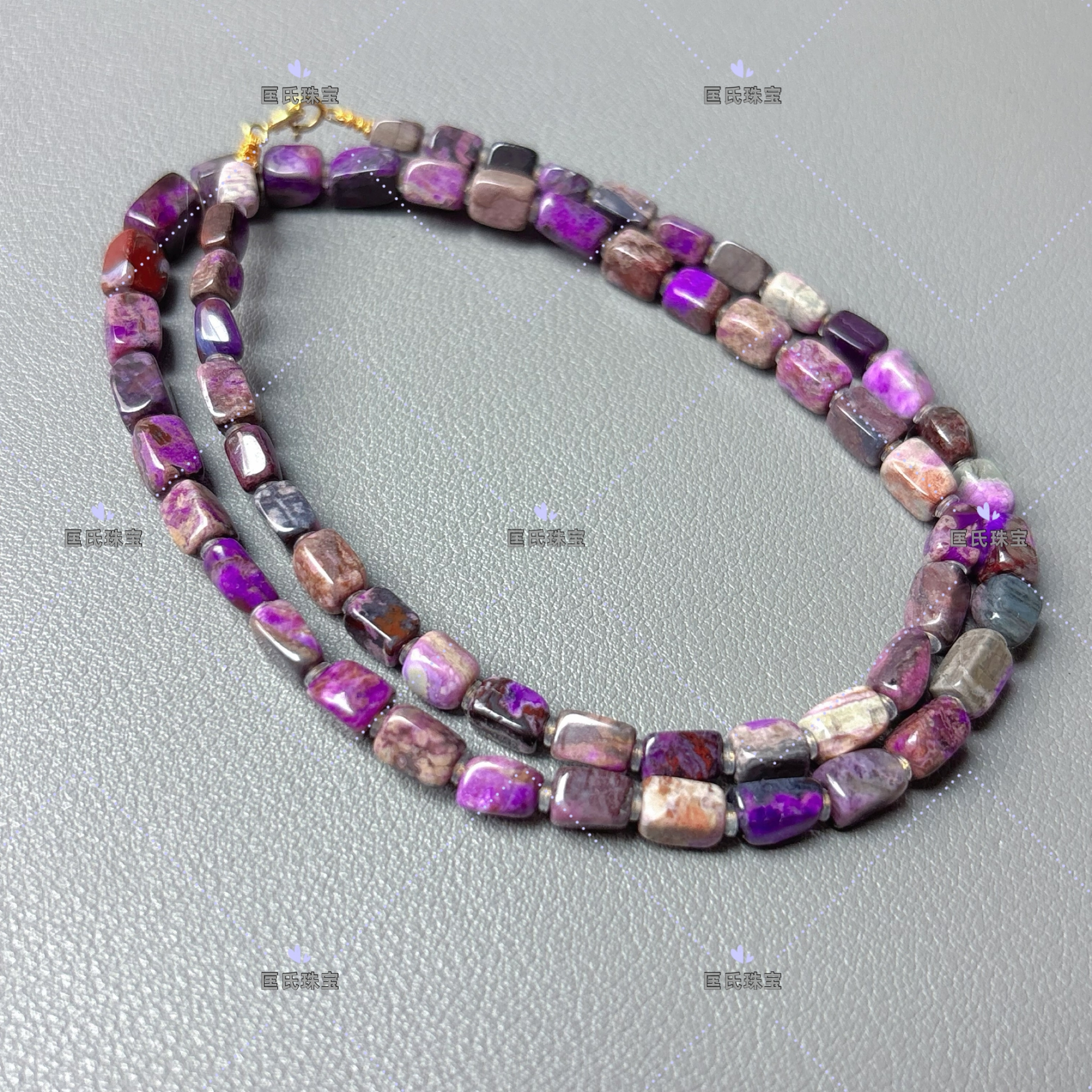 匡氏臻选 18K舒俱来泥地樱花方糖项链 Z-HL-A2463（多样性发一）