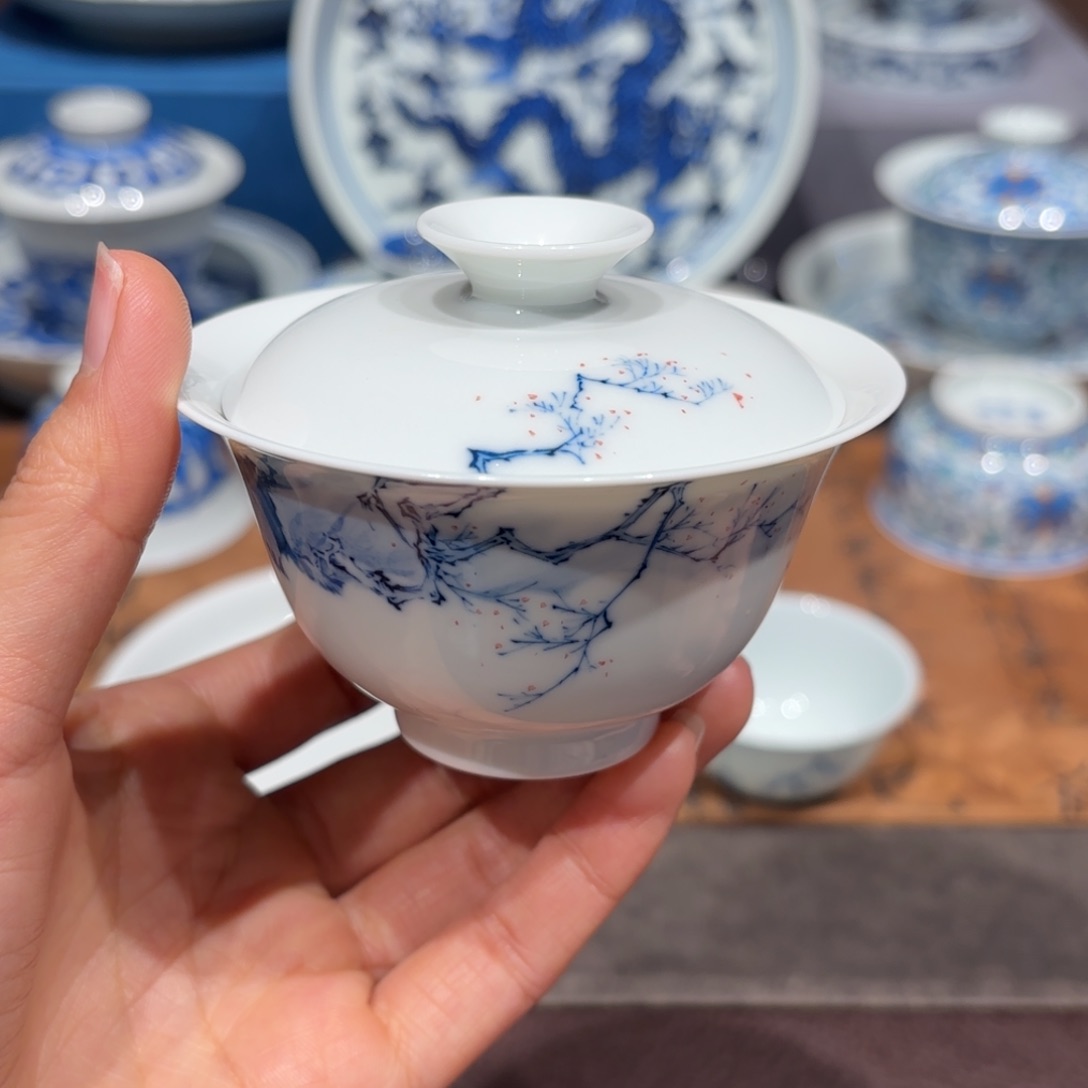 瓷片手工手绘陶瓷茶具