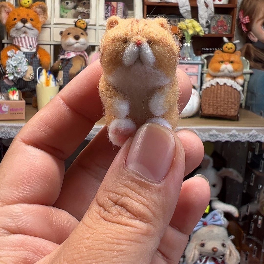 手工羊毛毡可爱小猫咪
