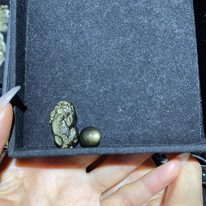 黑曜岩吊坠(不含链)未镶嵌一****一