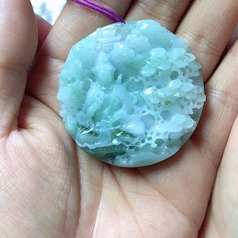 翡翠颈饰未镶嵌天然缅甸翡翠a货