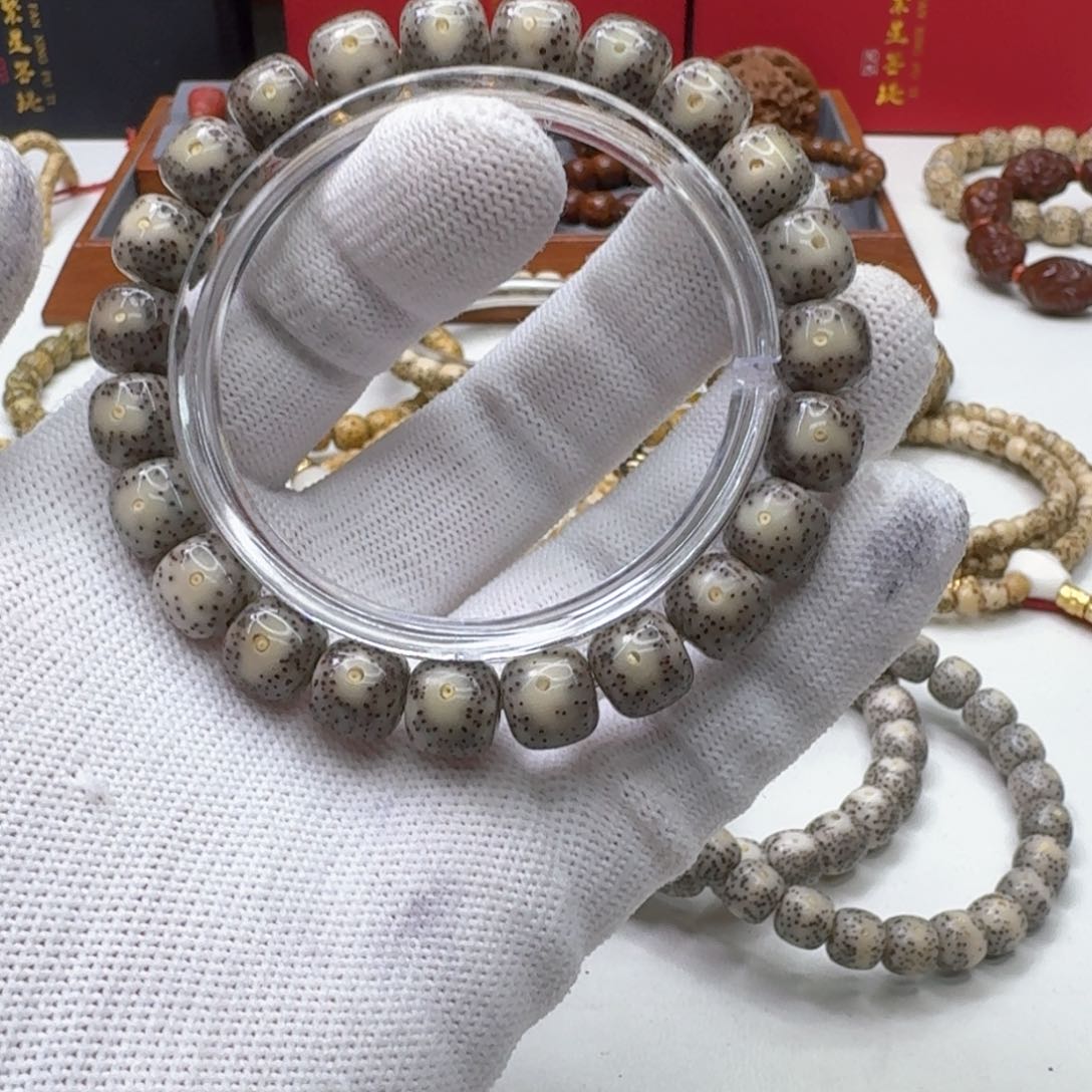 星月菩提手串25梵天小冰糖月留白针尖星10单圈