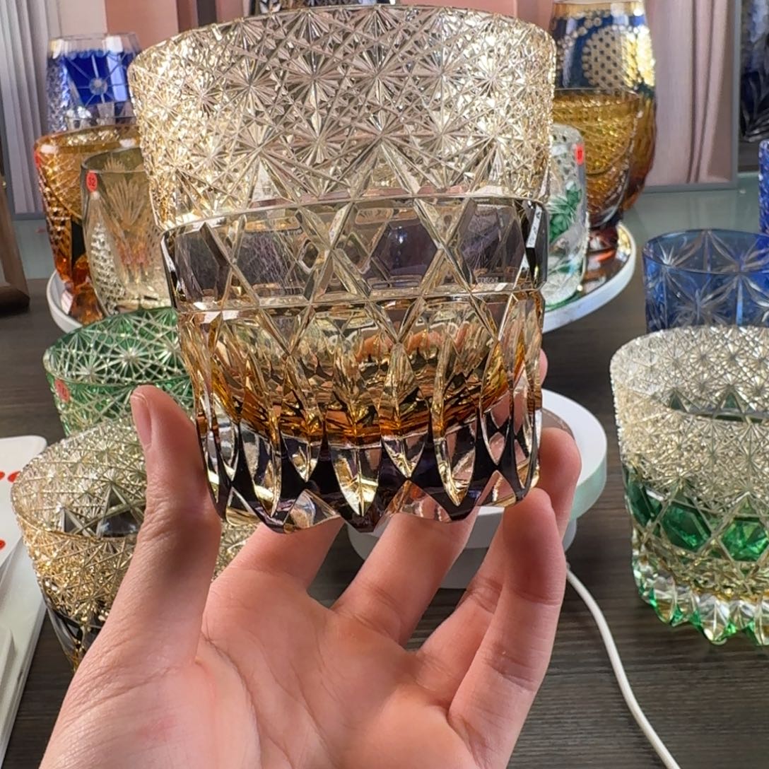 水晶玻璃宽口款莹石