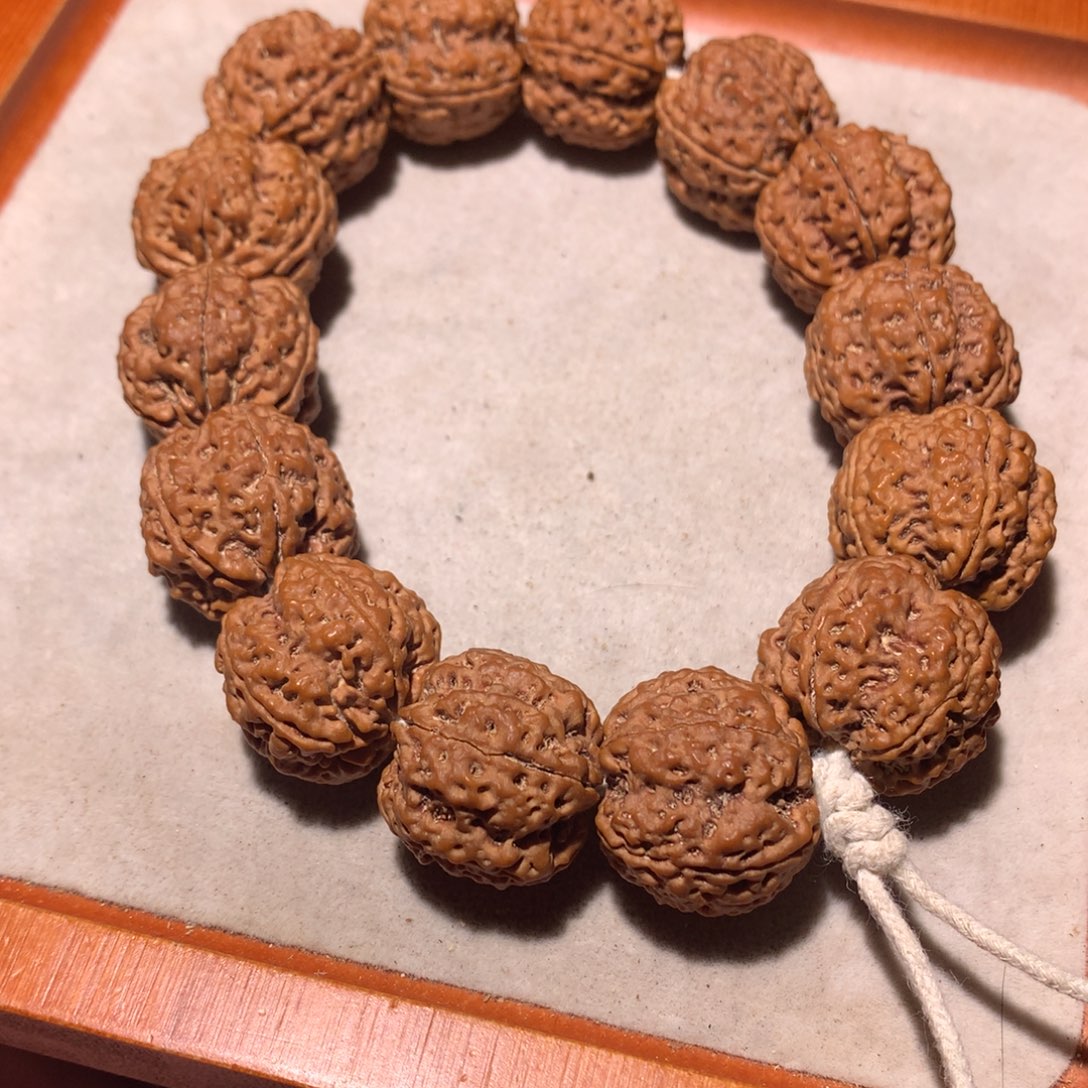 25尺寸原皮原色梅花双龙大金刚菩提手串