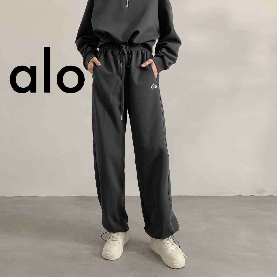 alo透气松紧带宽松运动休闲运动长裤休闲裤ins卫裤高街