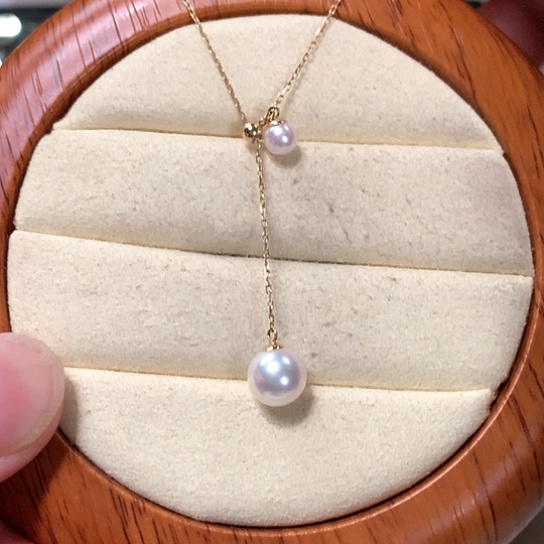 海水珍珠项链18K金镶嵌
