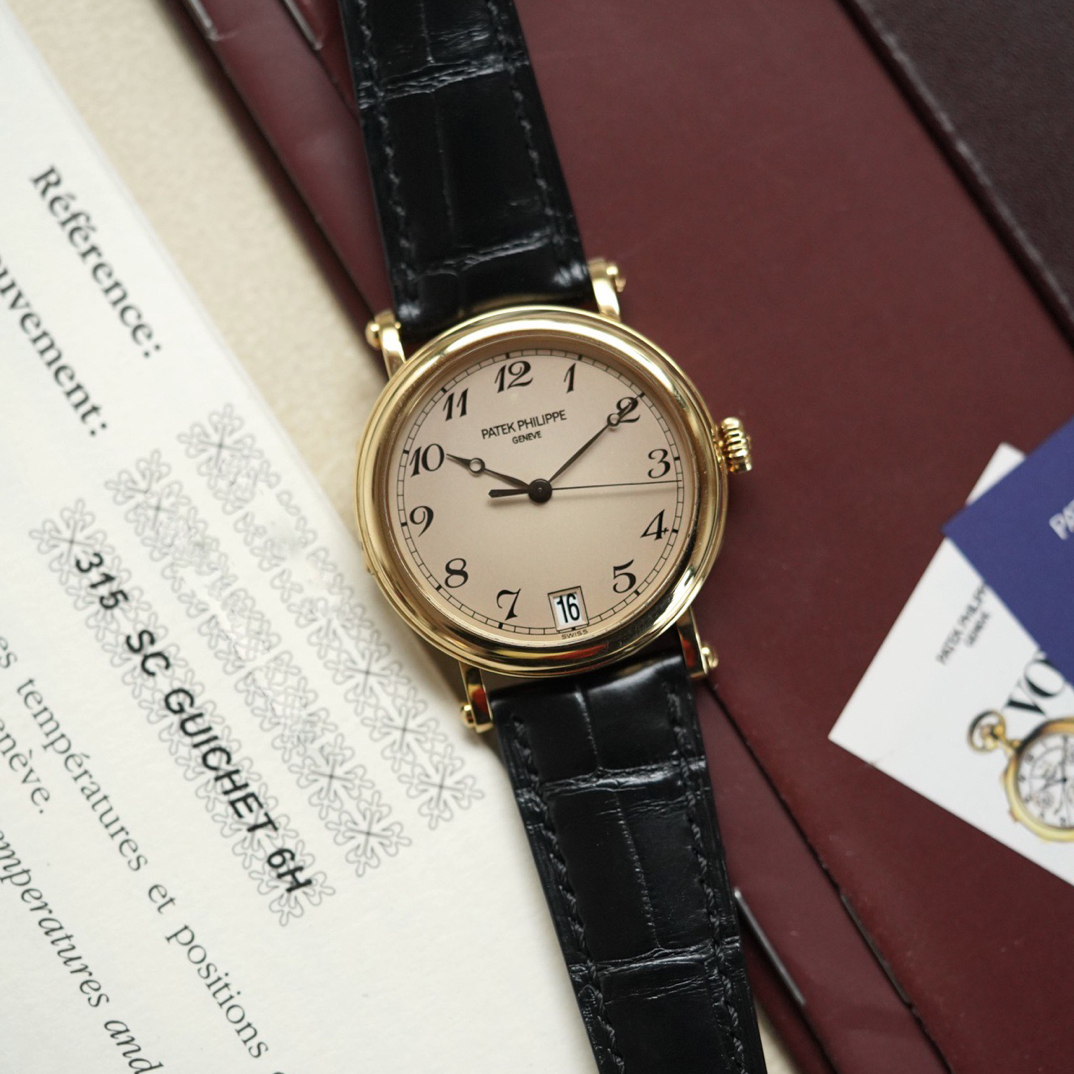 95新 Patek Philippe/百达翡丽 古典/5053J /06年保卡/35.6mm
