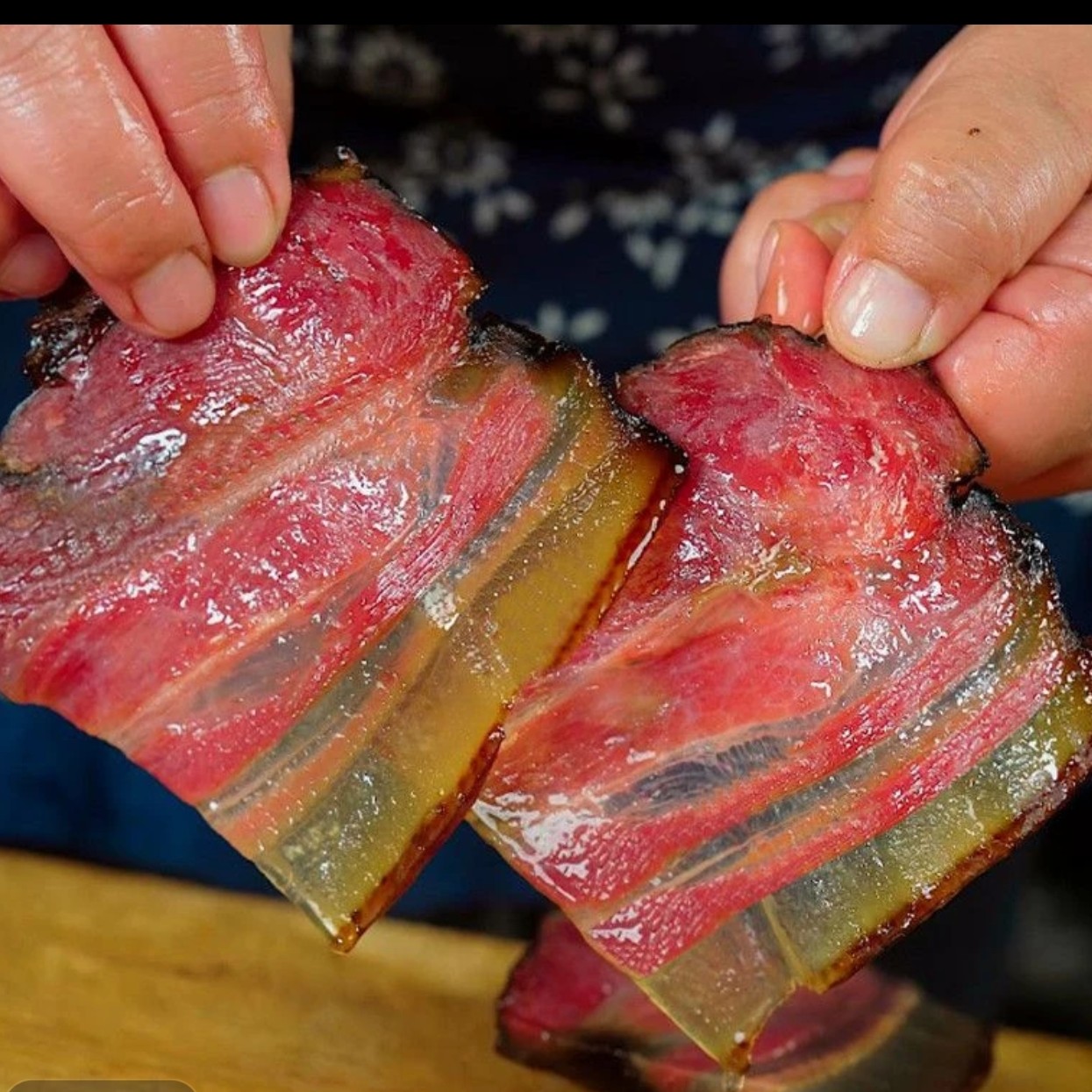 土家腊肉现场称重