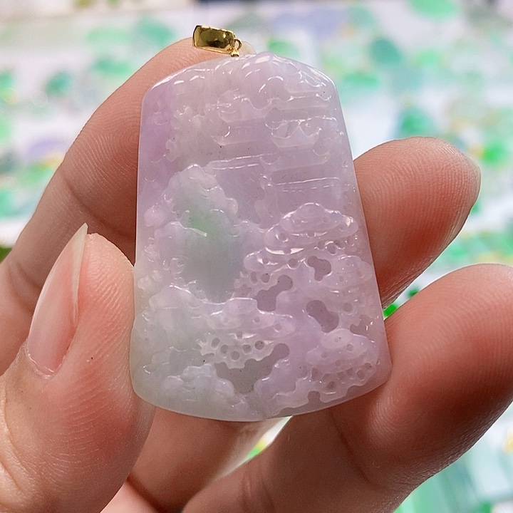 【闪购商品】翡翠颈饰18K金镶嵌翡翠