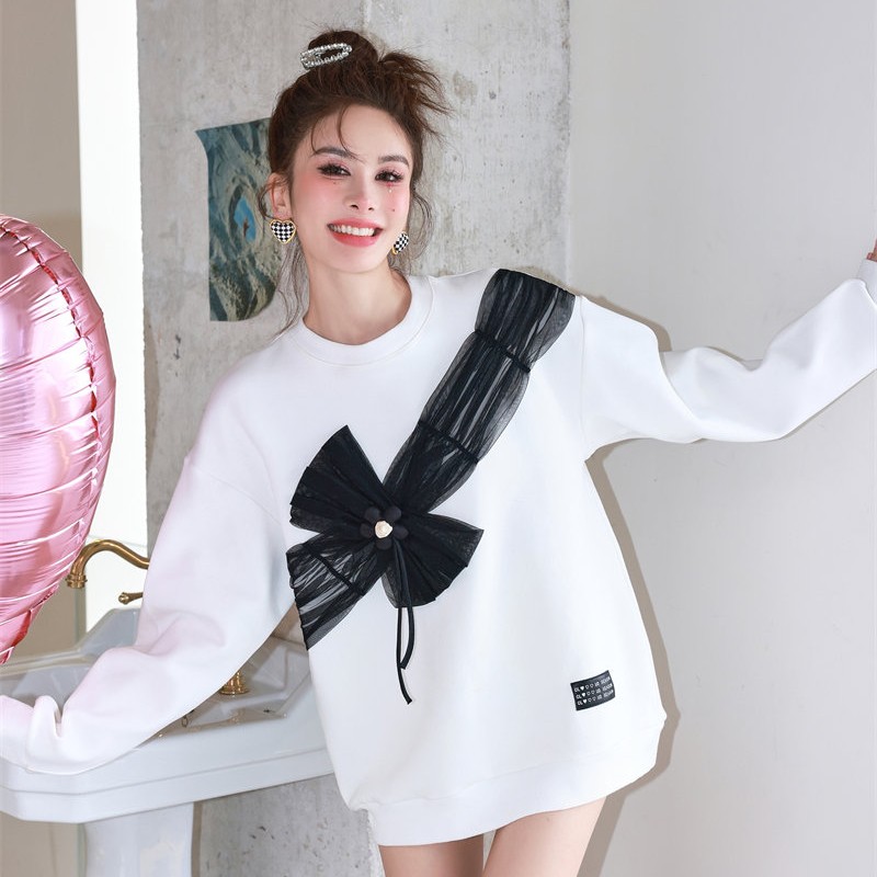 【美娇粉丝专属】Cloud season蝴蝶结慵懒卫衣CWY22264