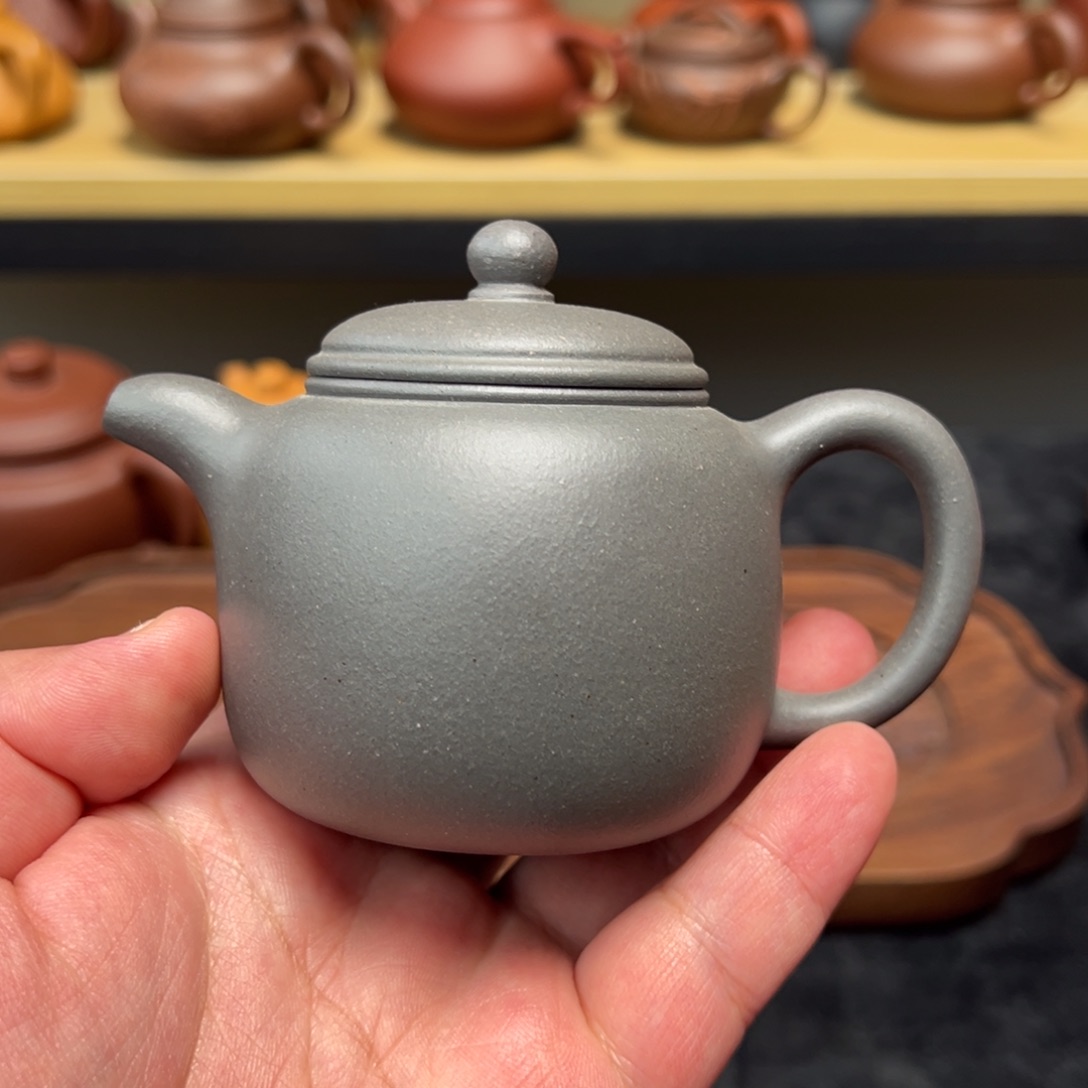 茶壶紫砂微瑕150cc清灰紫泥匏尊