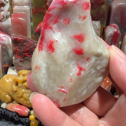 巴林石巴林鸡血原石