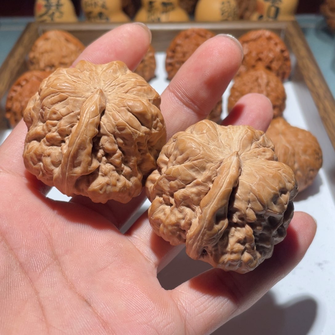 核桃把件精品46蛤蟆头一帆风顺