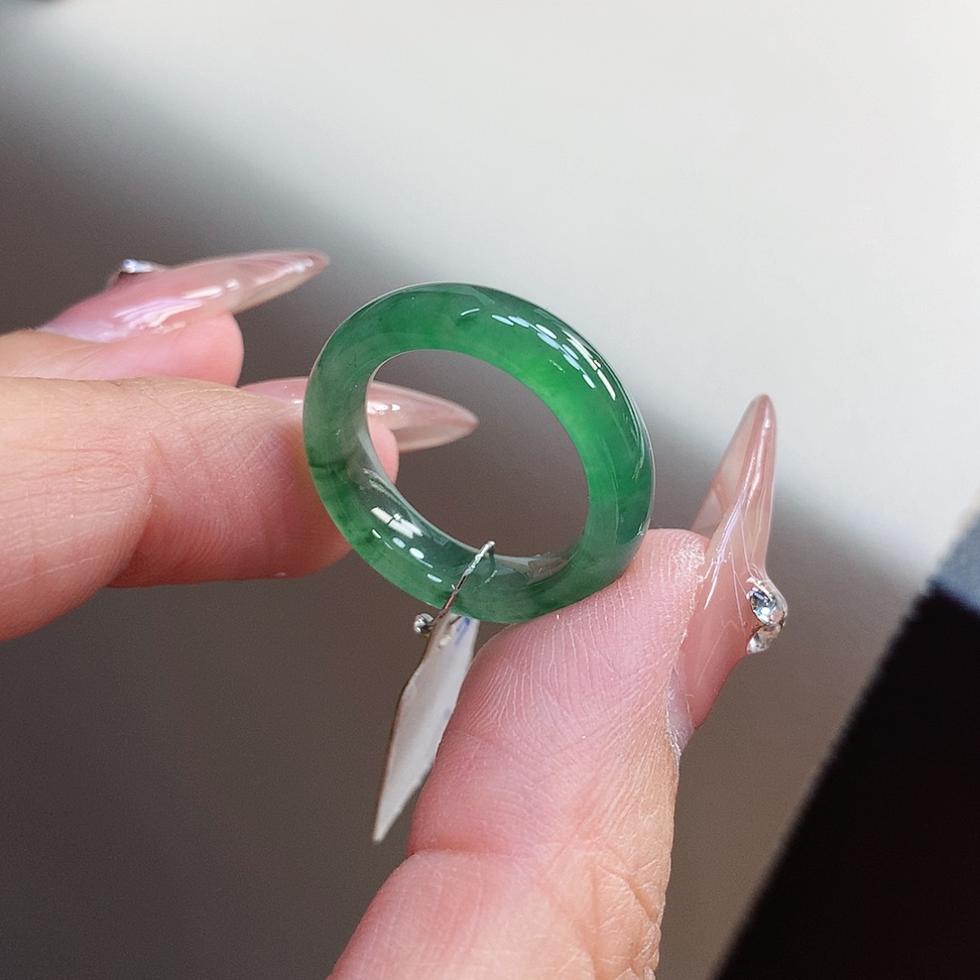 翡翠未镶嵌戒指14-15号