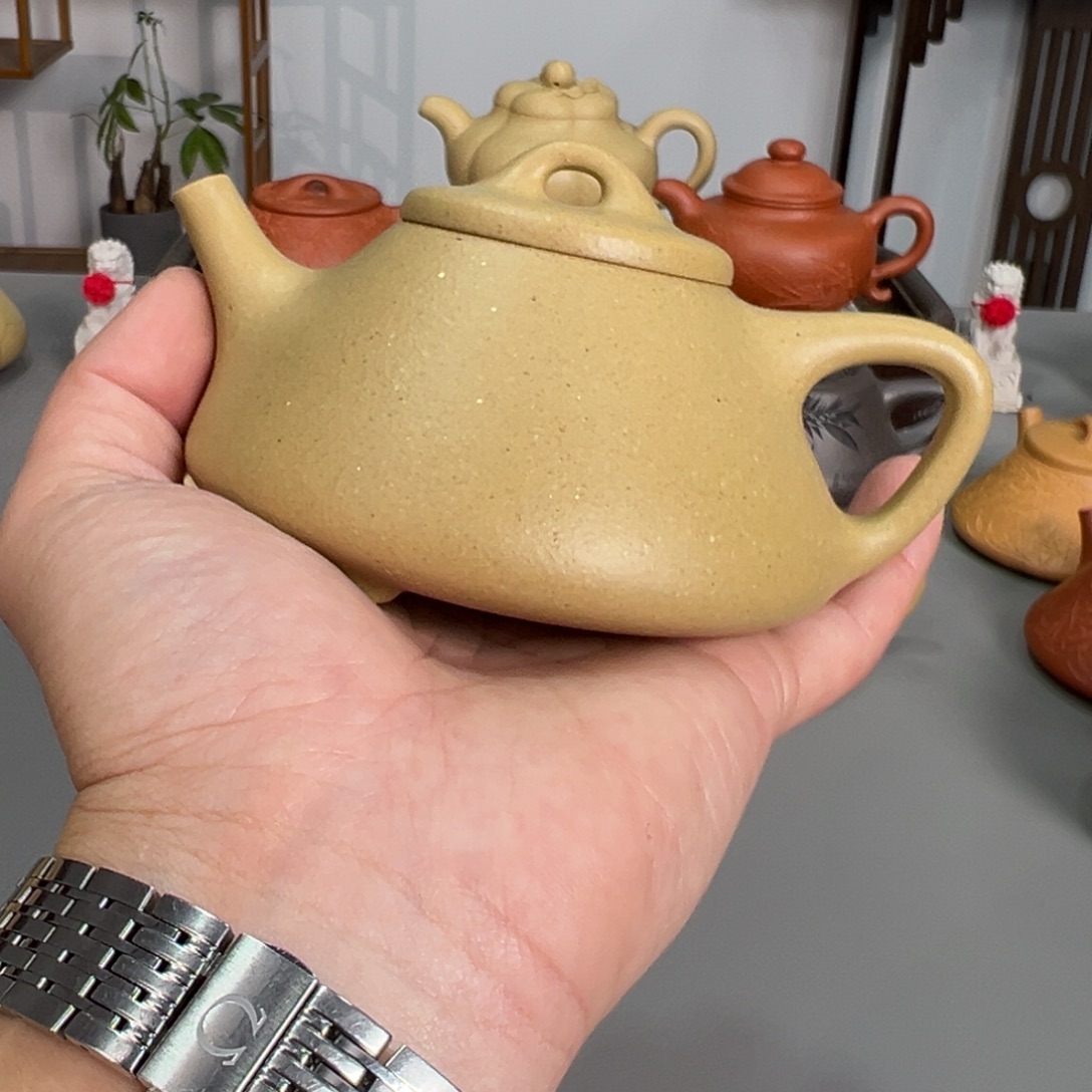 茶壶紫砂梨皮大号子冶微微瑕