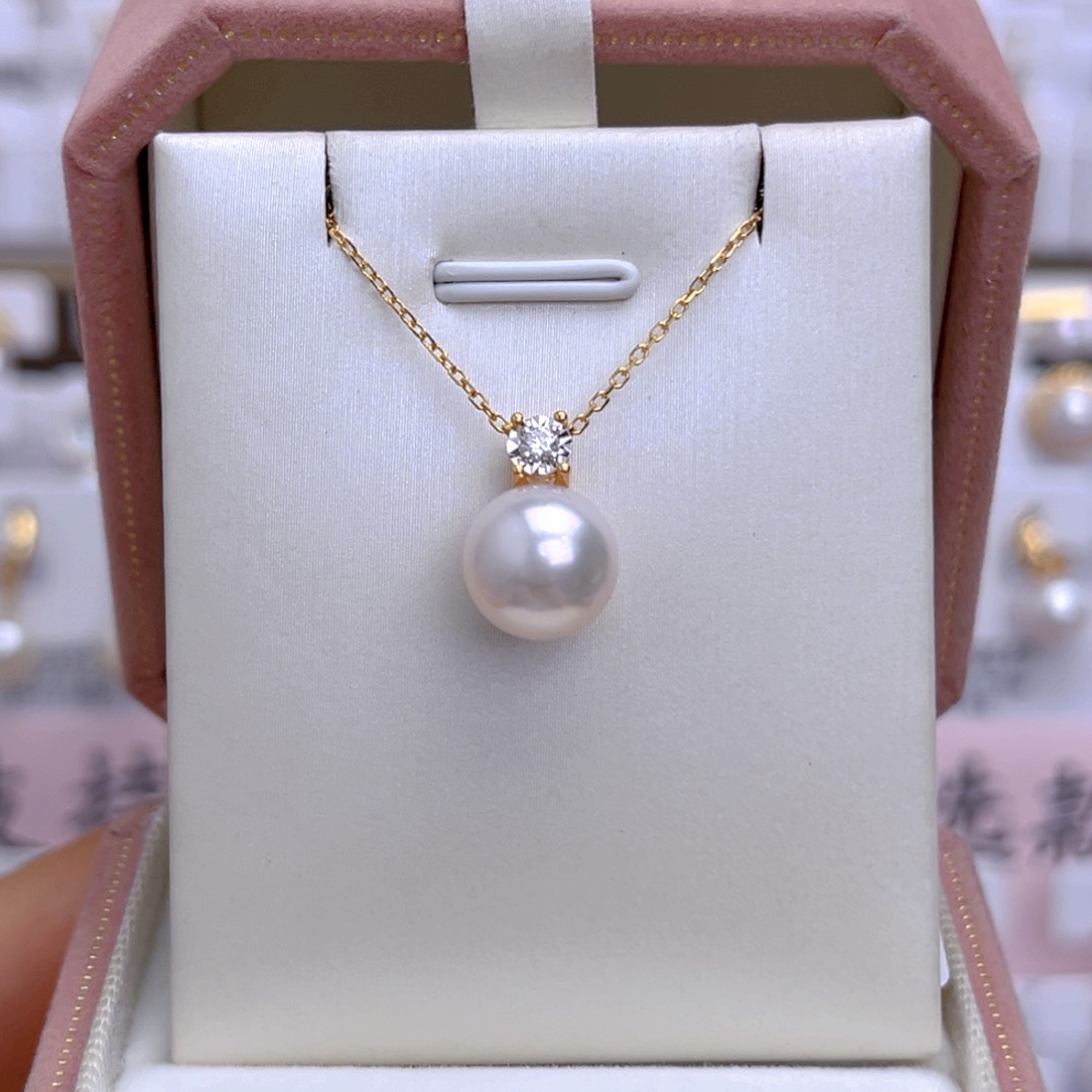 海水珍珠18K金镶嵌套链