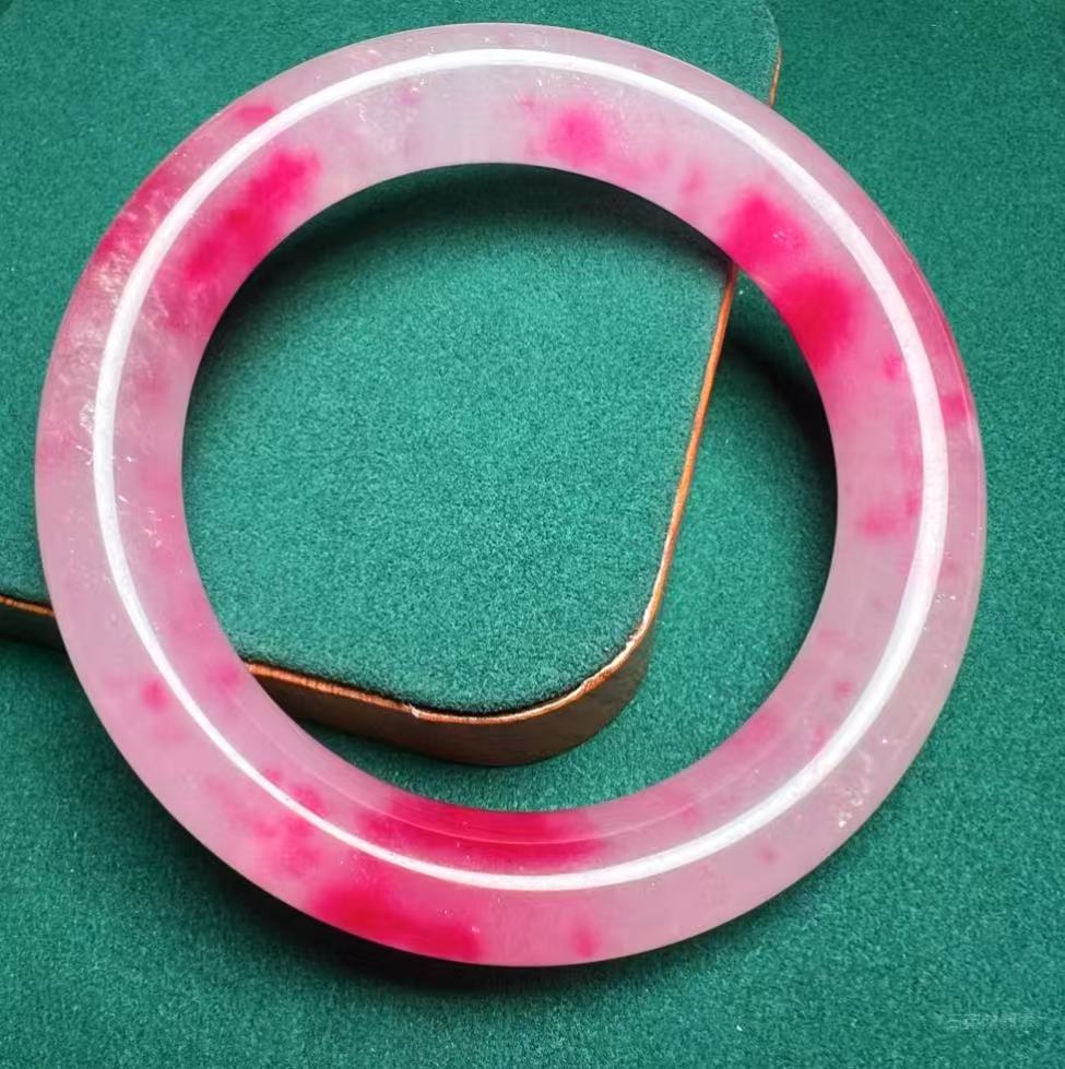 主播推荐手镯 A1129飘红花胖圆手镯