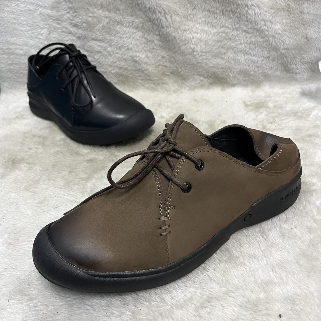 男士真皮前系带商务风系带透气休闲皮鞋厚底软底高帮单鞋英伦3093