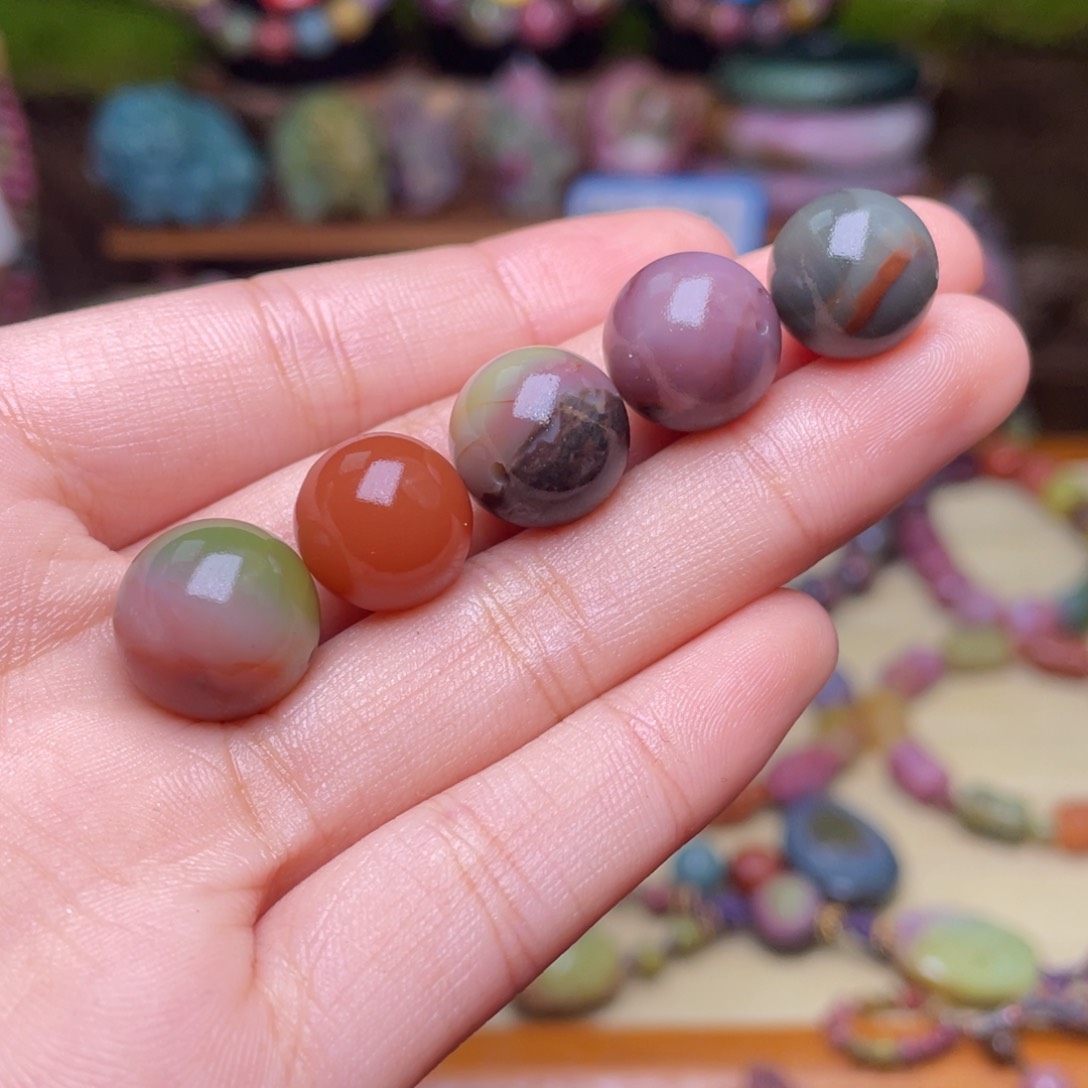 玛瑙/玉髓珠宝半成品未镶嵌盐源玛瑙福利珠打包价