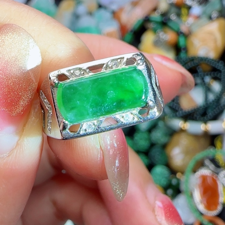 翡翠戒指未镶嵌天然A货56