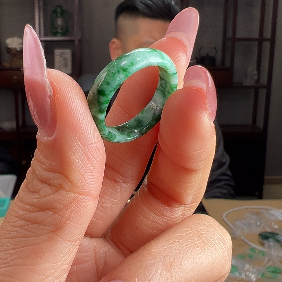翡翠银S925镶嵌戒指戒指30