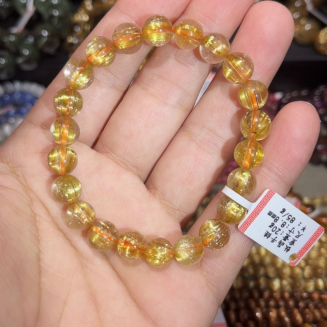 水晶手链未镶嵌钛晶手串