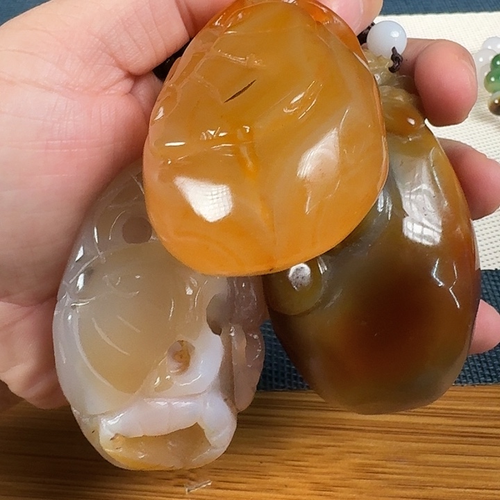 黄***花玛瑙/玉髓未镶嵌珠宝奇石