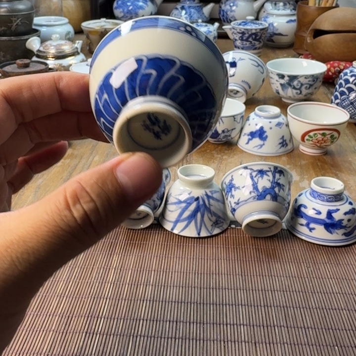 青花瓷器杯子茶具