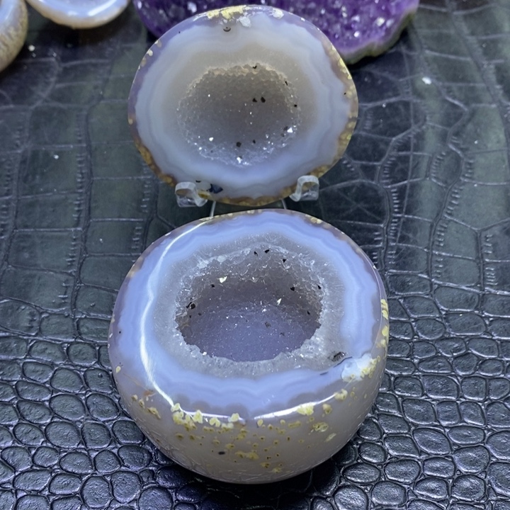 未镶嵌珠宝半成品水晶蓝紫盆