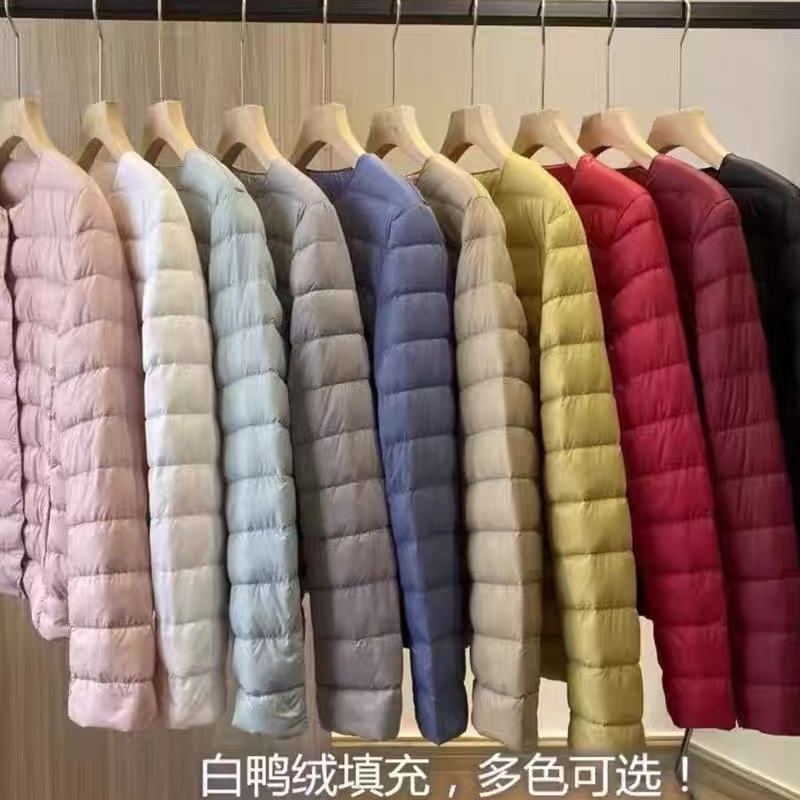 U家正品白鸭绒圆领羽绒服轻薄款短款超轻轻便外套-11