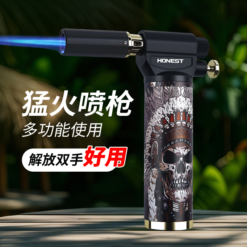 便携式高温喷火枪直冲焊枪创意打火机调酒工具男士户外多功能个性