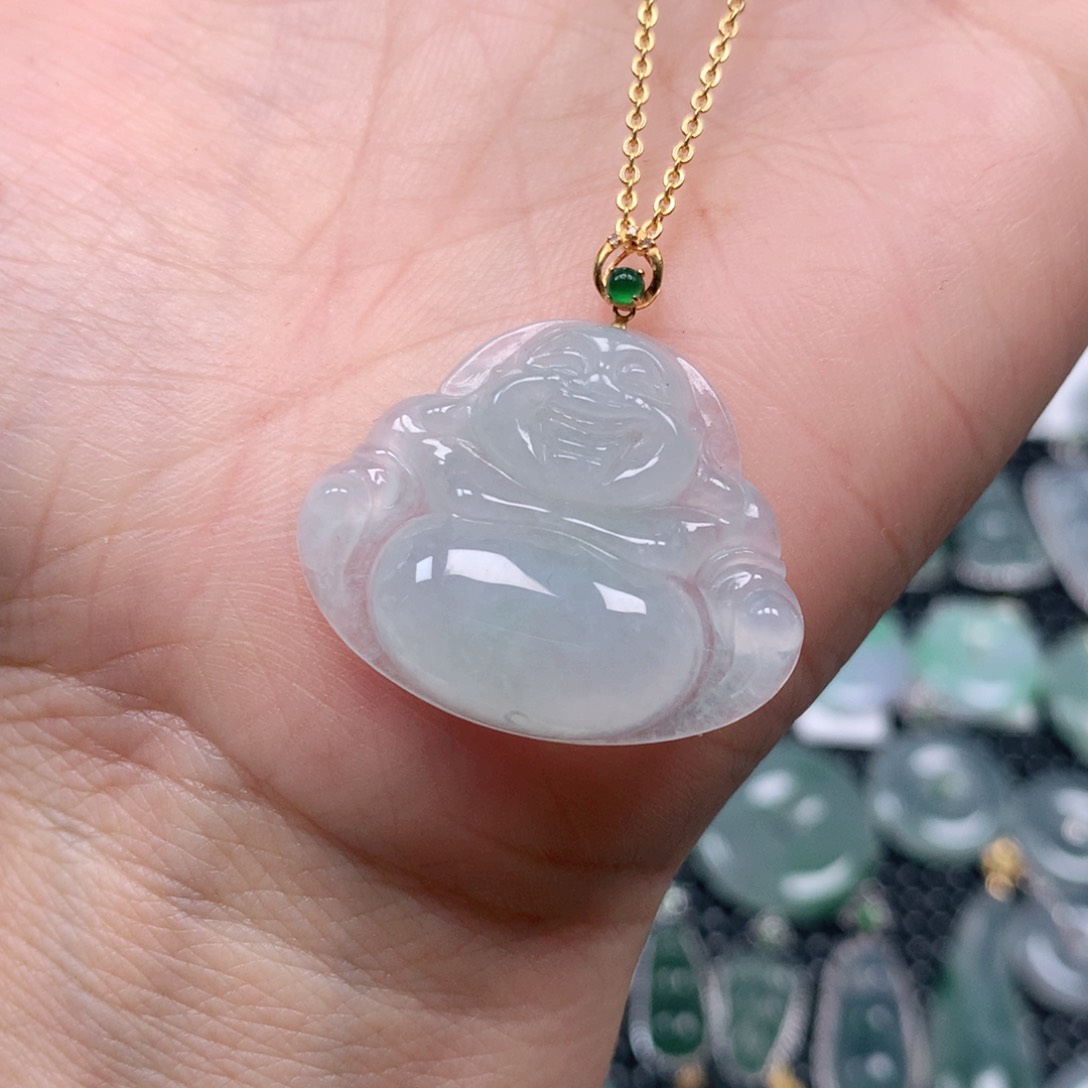 【闪购商品】翡翠吊坠(不含链)18K金镶嵌