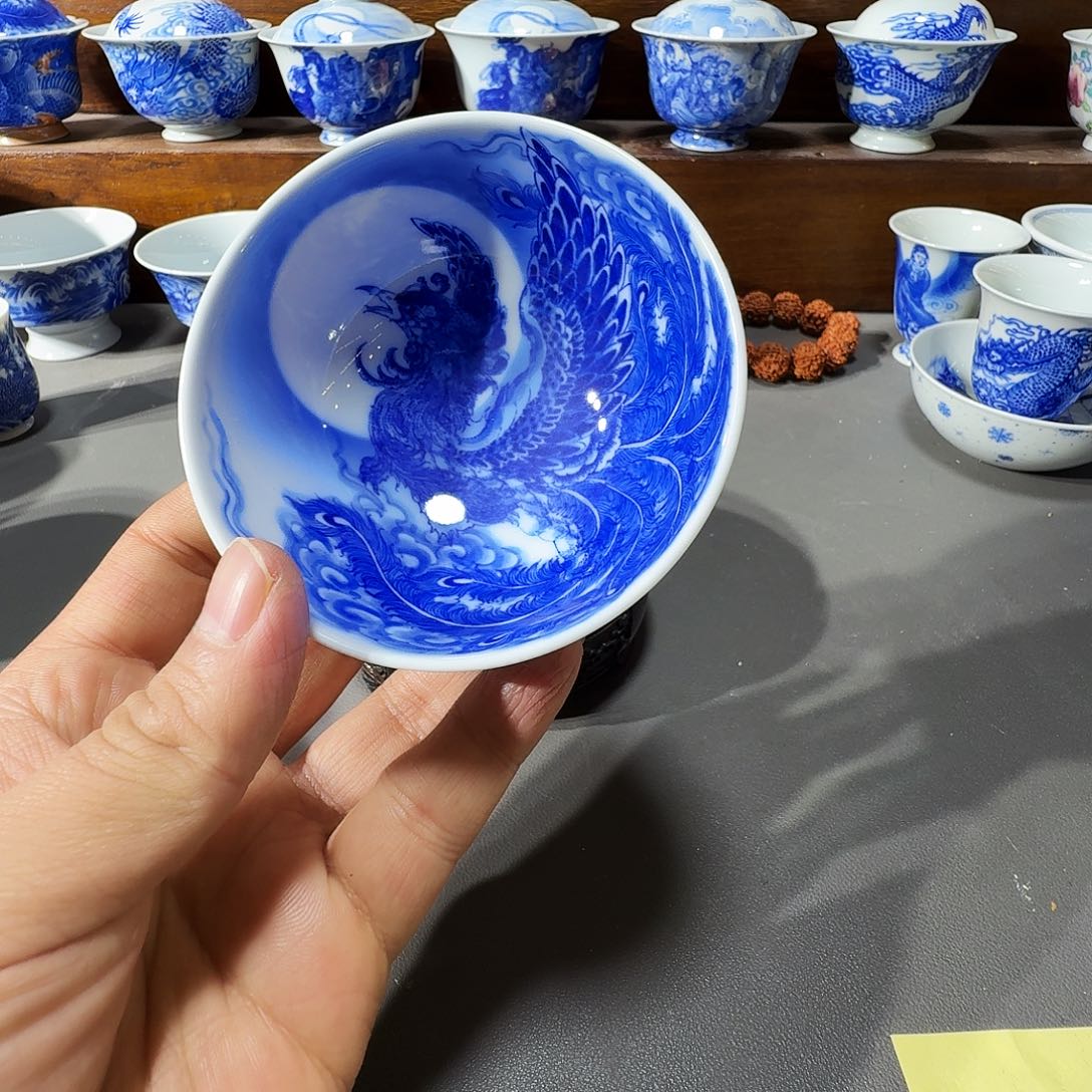 泥塑主人杯手工手绘微微微瑕