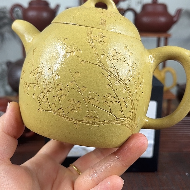 蓝***子茶壶紫砂微瑕处理