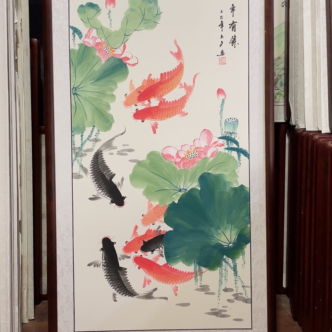 国画带框尺寸63*123厘米
