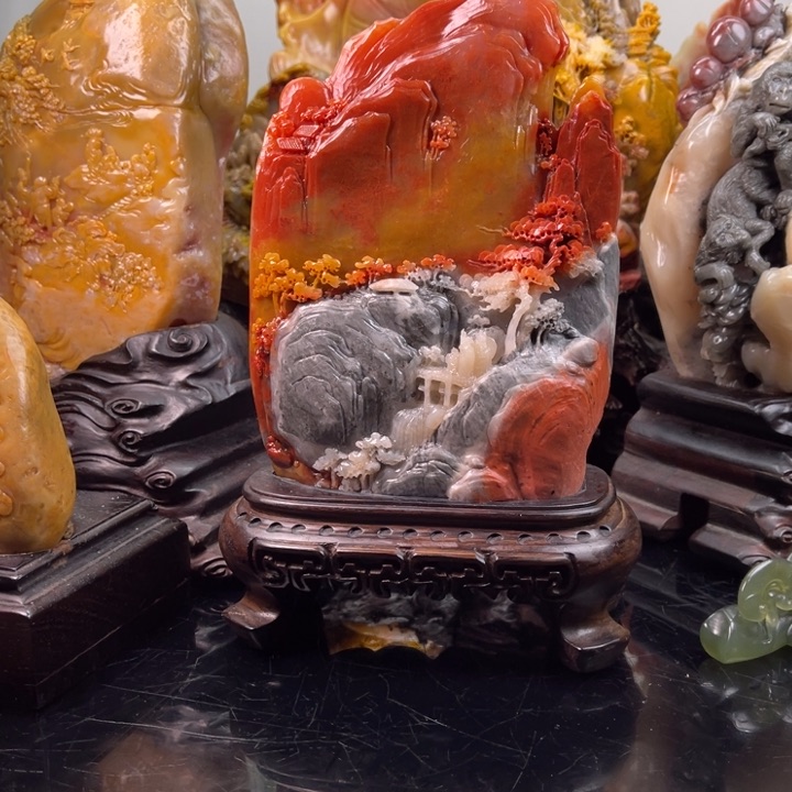 寿山石三**九富春山居图