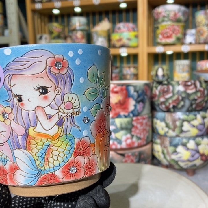 红陶景德镇艺术手绘作品