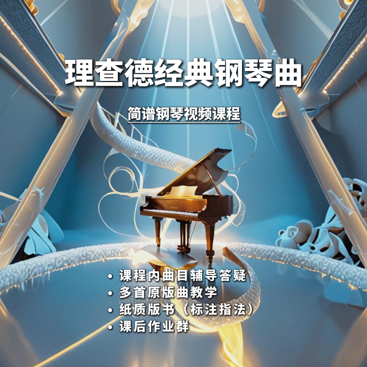 理查德克莱德曼经典钢琴曲视频课程【简谱教学】