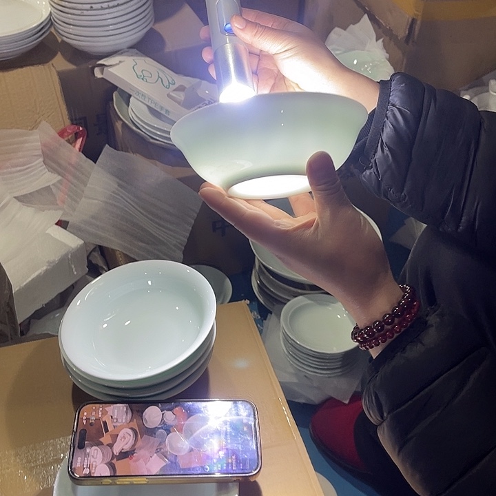 瓷片玉泥青瓷六英寸斗碗六个，包邮